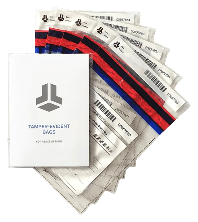 Tamper evident bags transparent background